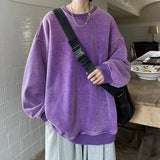 Aidase Men Sweatshirts Baggy Students American Style 4 Color Versatile Leisure Long Sleeve Round Neck Chic Cozy Advanced Handsome Soft aidase-shop
