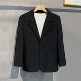 AIDASE  -  Autumn Winter New Fashion Men's Solid Color Trendy Casual Business Simple Basic Long Sleeve Suit Coats Male Blazers Clothes Tops aidase-shop