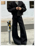 AIDASE  -  American Retro Drape CleanFit Diagonal Split Loose Wide Leg Casual Pants Men Women Floor-Length Trousers Loose Fit Casual aidase-shop