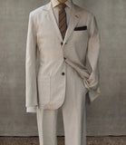 AIDASE  -  Casual Men's Suit 3 Pieces Blazer Vest Pants Bow Collar Single Breasted Buckle Wedding Bussiness Work Wear Costume Size Color aidase-shop