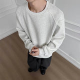 AIDASE  -  Men's Solid Color Deconstructed Long-Sleeved Sweatshirt American Retro Fashion Trend Loose Casual Breathable Niche Men's Tops aidase-shop