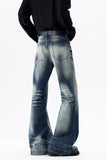 AIDASE  -  American Vintage Waed Distred Men's Jeans Elastic Casual Sle mid Waist Zipper Fly Slim Fit Long Trousers for Men aidase-shop