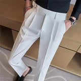 AIDASE  -  Men's Suit Pants, White Black Trousers, Gray Khaki Trousers, Men's Fashion Slim Fit Trousers, Size 28 29 30 31 32 33 34 36 aidase-shop