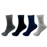 AIDASE  -  4 Pairs Men Cotton Dress Socks Pure Color High Quality Soft Breathable Black Business Casual Men Summer socks Large Size