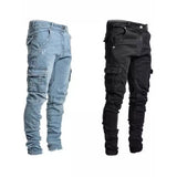 AIDASE  -  New Stretch Denim Men's Side Pocket Slim Skinny Jeans aidase-shop