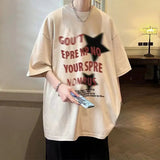 AIDASE  -  100℅ Cotton O Neck Men's T-shirt Tops Male Tees Shirts Y2k Chic Funny Party Basic Harajuku Wholesale Elastic Stylish Original aidase-shop