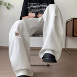 AIDASE  -  Fashion Wide-Leg Men Jeans Popular Ripped Pants Summer Personality Versatile Clothing 2025 New Trend Menswear aidase-shop