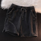 AIDASE  -  Street Retro Niche Splicing Casual Pinch Pants for Men and Women Summer Loose Sports Old Shorts Trend aidase-shop