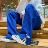 Aidase Klein blue trousers sports men's and women's spring tide brand trendy trousers retro fashion wide-leg mopping casual sweatpants
