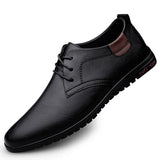 55.42Aidase New Men Casual Leather Shoes Fashion Brand Classic Men  Leather Shoes Brown/Black Hot Sale Breathable Business Lace-Up Men Shoes aidase-shop