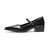 AIDASE  -  New Womens Mary Jane Shoes Fashion Soft Leather Low Heels for Woman French Pointed Tip Casual Shoes Designer Shoes Zapatos Mujer aidase-shop