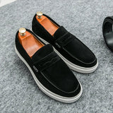AIDASE  -  Classic Business Vulcanized Shoes Men Shoes Black Brown Outdoor Versatile Casual Business Walking Shoes Size 38-46 Men Shoes aidase-shop