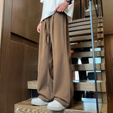 AIDASE  -  Trendy Men's Casual Pants Summer New American Style Thin Straight Leg Drawstring Elastic Waist Sports Trousers aidase-shop