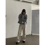 AIDASE  -  American Retro Loose Straight Overalls Men's Spring Autumn Multi-pocket Casual Trousers Casual Pants aidase-shop