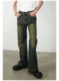 AIDASE  -  Washed To Make Old Loose Micro-flared Jeans, Men's Four Seasons New Fashion Straight Wide-leg Pants, Casual Floor-length Jeans aidase-shop