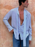 AIDASE  -  Spring Autumn New Men's Striped Shirt Long Sleeve Loose High Street Chic Casual Vintage Punk Elegant Fashion Y2K Top W11956 aidase-shop