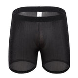 AIDASE  -  Sexy Sleeveless Mesh Transparent T-shirts Mens Lounge Undershirts Tank Tops Sexy Homme Boxer Shorts Gym Homewear Men Clothes Set aidase-shop