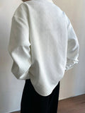 AIDASE  -  Trendy Men's Jacquard Textured Shirt Tops Spring Autumn Outdoor Casual Buttoned Lapel Cardigans Men Stylish Solid Color Shirts aidase-shop