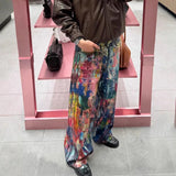 AIDASE  -  Casual Wide Leg Jeans Men Women Print Loose Long Trousers Straight Leg Pants Spring Summer Design Graffiti Paintings aidase-shop