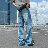 AIDASE  -  Male Ripped Jeans American Style Loose Straight Wide-Leg Floor-Length Denim Pants 2025 New Fashion Casual Clothing 21E6754 aidase-shop
