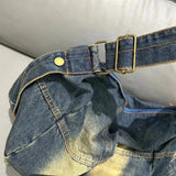 AIDASE  -  Korean Casual Large Capacity hobos denim Bags For Women Luxury Designer Handbag And Purse In Wide Straps Cloth Shoulder aidase-shop