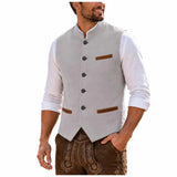 AIDASE  -  Men's Sleeveless Vest With Button Design Stylish And Simple Light Business Casual British. Coat 3xl aidase-shop