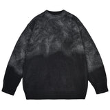 AIDASE  -  Sweater men Round neck cashew flower knitted sweater fashion new gradient color  loose fashion New Year's sweater men's clothing aidase-shop