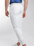 AIDASE  -  Office Business Mens Casual Pants Spring Autumn Stylish Solid Color Elastic Slim Fit Pencil Pants Men Fashion Mid Waist Trousers aidase-shop