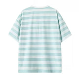 AIDASE  -  Summer Men's Striped T-Shirts Short Sleeve Casual O-Neck Tshirt Male Fashion Sports Tops Loose Tees Streetwear T Shirt Plus Size aidase-shop