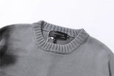 AIDASE  -  New Fashion Men's Loose Simple Basic Casual Trendy Daily O-neck Long Sleeve Knitted Sweater Pullovers Male Printed Clothes Tops aidase-shop