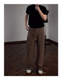 AIDASE  -  Old Money Style Linen Casual Pants for Men, Summer Thin Breathable Lightweight, High Waist, Straight Wide Leg, Micro Flare Suit aidase-shop