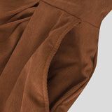 AIDASE  -  Men Harem Pants Solid Color Elastic Waist Joggers Casual Drop-crotch Pants Men Streetwear Fashion Loose Trousers aidase-shop
