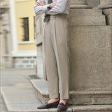 AIDASE  -  New Business Men Luxury Naples Suit Pants Casual Premium Striped Gentleman Dress Pants Commercial Parisian Style Chic Trouser aidase-shop