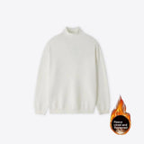 AIDASE  -  Fce Lined mid Ne Knitted Sweater for Men Autumn Winter f High Collar Warm Base Layer irt Casual Sle Polyeste... aidase-shop