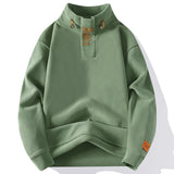 Aidase Mens Military Sweatshirt Fleece Zipper Pullover Men's Solid Color Loose Lamb Thick Clothing Streetwear Oversized Tops