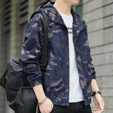 Aidase  Men's Autumn Trend New Color Matching Slim Fit Hooded Long Sleeved Jacket Jacket Spring Casual and Comfortable Versatile Top