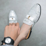 Aidase Men Half Slipper Shoes For Men Rhinestone Luxury Loafers Fashion Zapatillas Hombre Casual Shoes Sapato Social Masculino Mules aidase-shop
