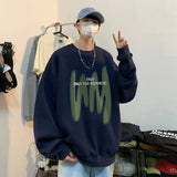 AIDASE  -  8-Colour Round Collar Solid Colour Men's Sweatshirt Graffiti Printing Korean Style Loose Sweatshirt Casual Men's Pullover aidase-shop