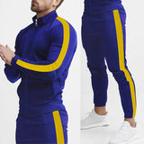 AIDASE  -  autumn and winter new casual men's sports suits, color matching men's clothing, casual suits hooded trendy sports aidase-shop