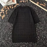 AIDASE  -  American Style Knitted Polo Shirt Short Sleeve Loose Casual Summer T-Shirt for Men Trendy Korean Brand Versatile Top aidase-shop