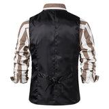AIDASE  -  Stylish Plaid Woolen Mens Vest Jacket Vintage V Neck Button-up Sleeveless Waistcoats Spring Autumn Men Casual Outerwear aidase-shop