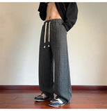 AIDASE  -  American Retro Casual Pants Men Summer Thin Breathable Cool Trendy Loose Straight Leg Floor-Length Long Pants Men aidase-shop