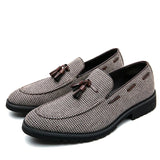 AIDASE  -  Luxury Suede Loafers Men Shoes Pointed Toe Thick Bottom Men Formal Dress Shoes Business Office Italian Shoes Men Designer Shoes aidase-shop