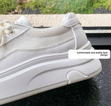 AIDASE  -  Spring New Women's Platform Wedge Sneakers Thick Sole Height Increasing Casual Fashion Versatile Lace up Board Shoes aidase-shop