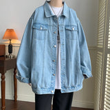 Aidase Plus Size 5XL-M Black Denim Jacket Mens Turn Down Collar Jeans Coats Multi-pockets Overalls Streetwear Loose Casual Men Clothing aidase-shop