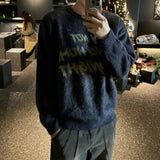 AIDASE  -  Winter New Fashion Men's O-neck Long Sleeve Casual Trendy Daily Simple Basic Loose Knitted Sweater Pullovers Male Clothes Tops aidase-shop