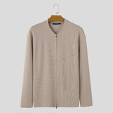 =Aidase Tops Korean Style Casual New Men Texture Cardigan Sweater Autumn Winter Hot Sale Zipper Long Sleeved Sweaters S-5XL aidase-shop