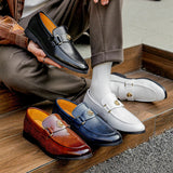 AIDASE  -  Men's Genuine Leather Loafers Handmade Casual Shoes High Quality Moccasins Slip on Walking Flats Versatile Male Business Shoes aidase-shop