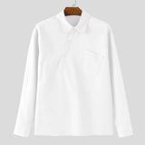 AIDASE  -  Men Shirt Lapel Long Sleeve Button Loose Casual Men Clothing Streetwear Korean Style Fashion Tops Male Shirts S-5XL aidase-shop