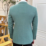 Aidase Men Lattice Blazer British Luxury Retro Lattice Men Blazer Hombre Mariage Homme Smoking Homme  Business Blazer Hombre Gentleman aidase-shop